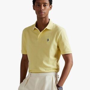POLO BY RALPH LAUREN Mesh Soft Yellow Polo Shirt